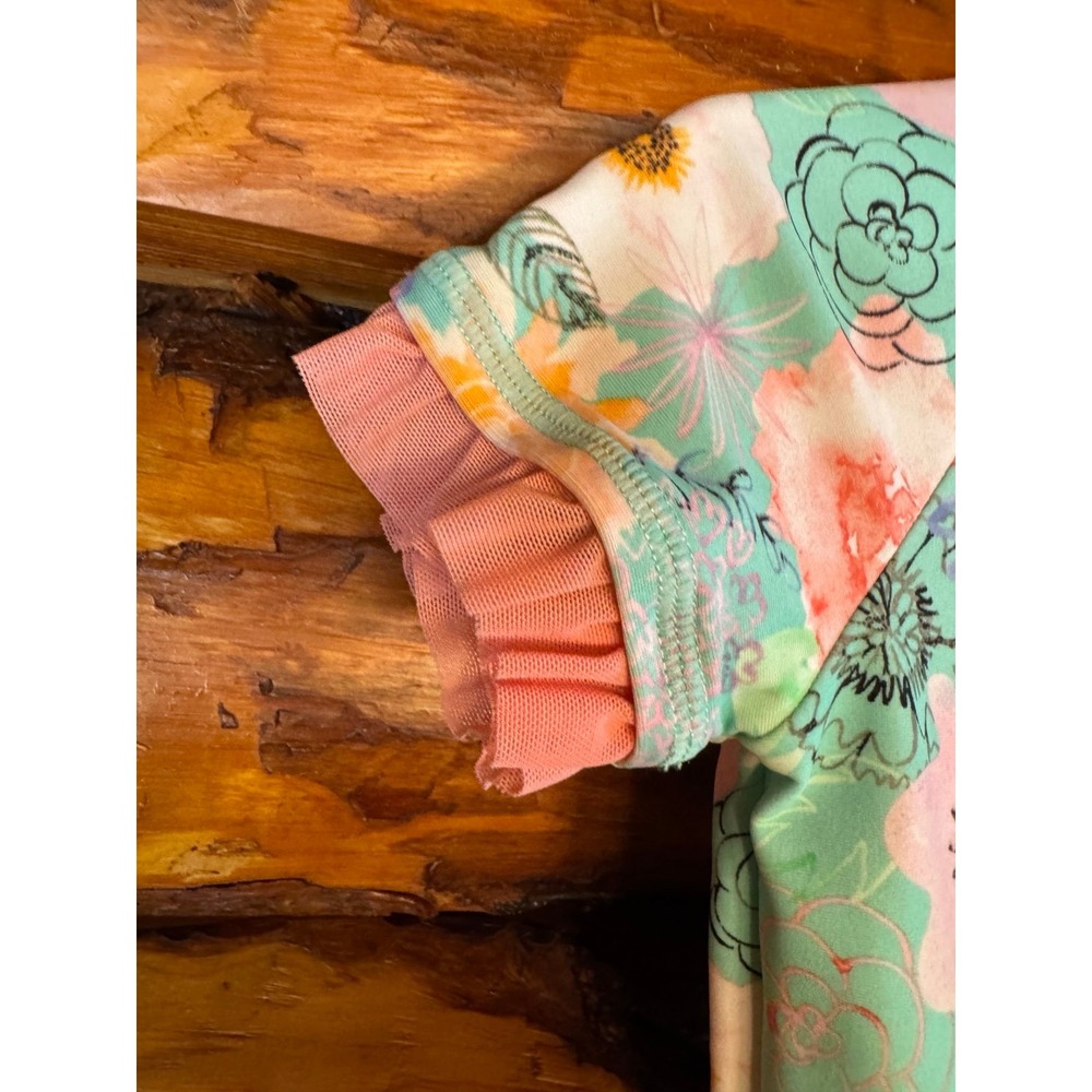 Matilda Jane Riding the Waves Floral Swim Rash Guard Top Size 4 - Picture 3 of 6